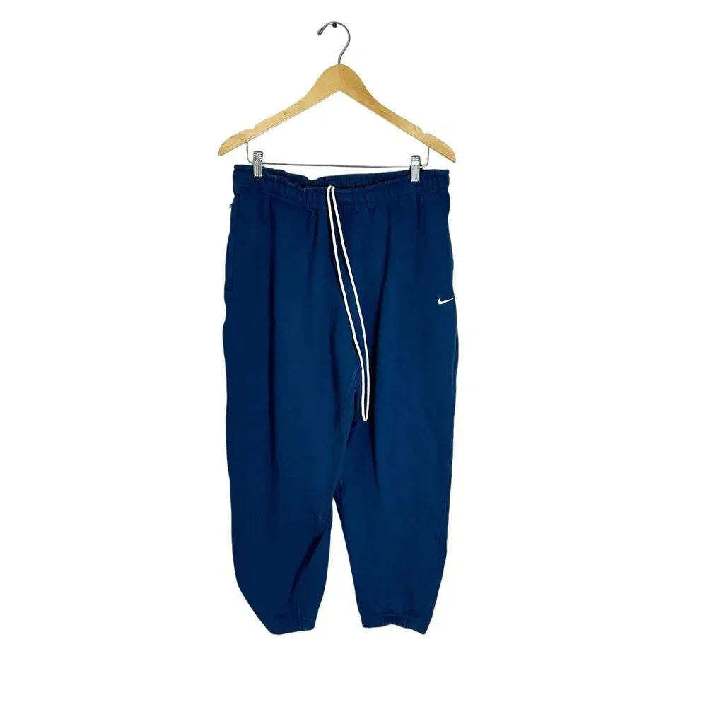 Nike Solo Swoosh Mens Fleece Trousers Sweatpants Blue sz XL